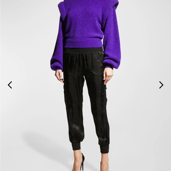 Cinq a sept satin jogger pants L like new - Picture 3 of 7